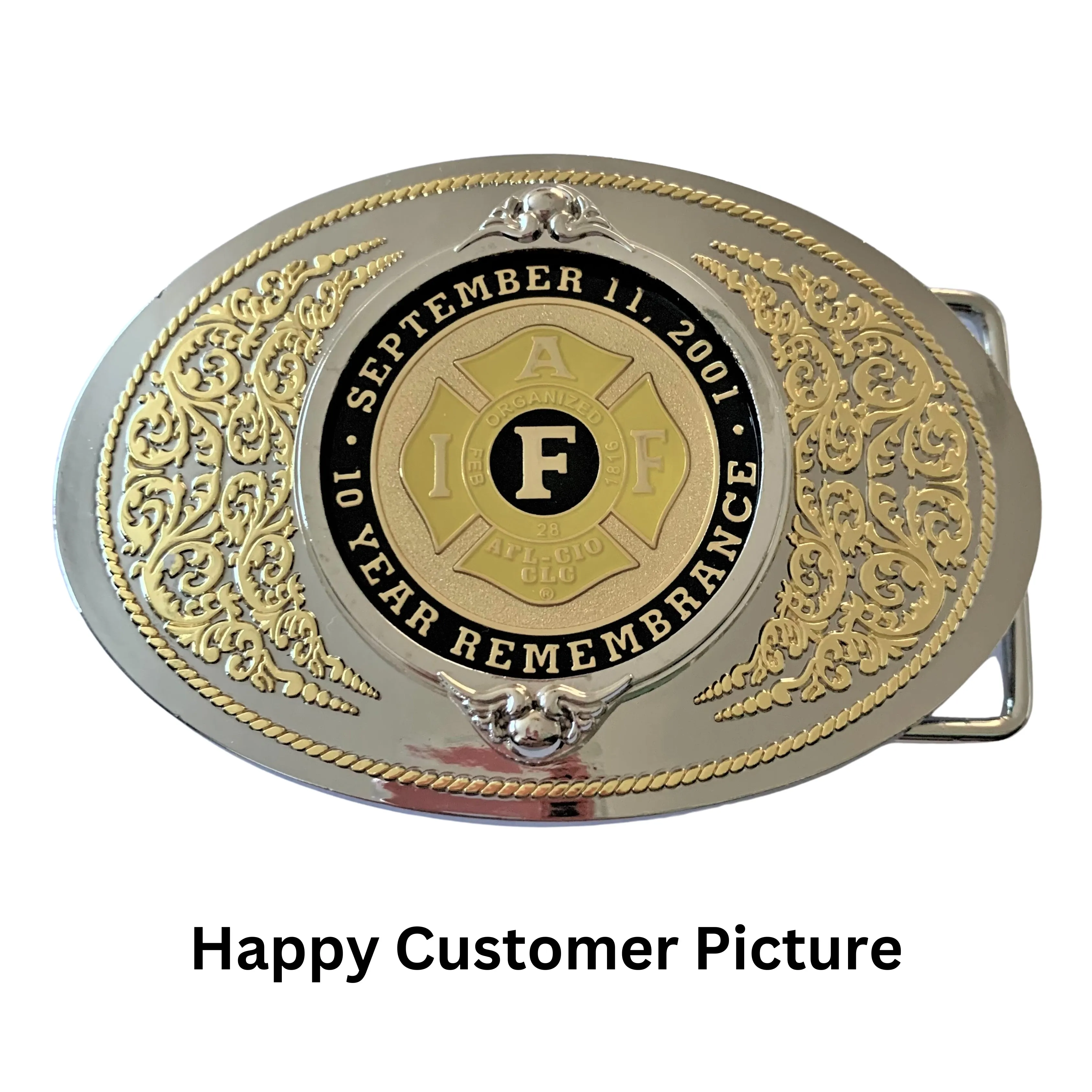 1.75 INCH Coin Holder <br> Gold and Nickel <br> Belt Buckle