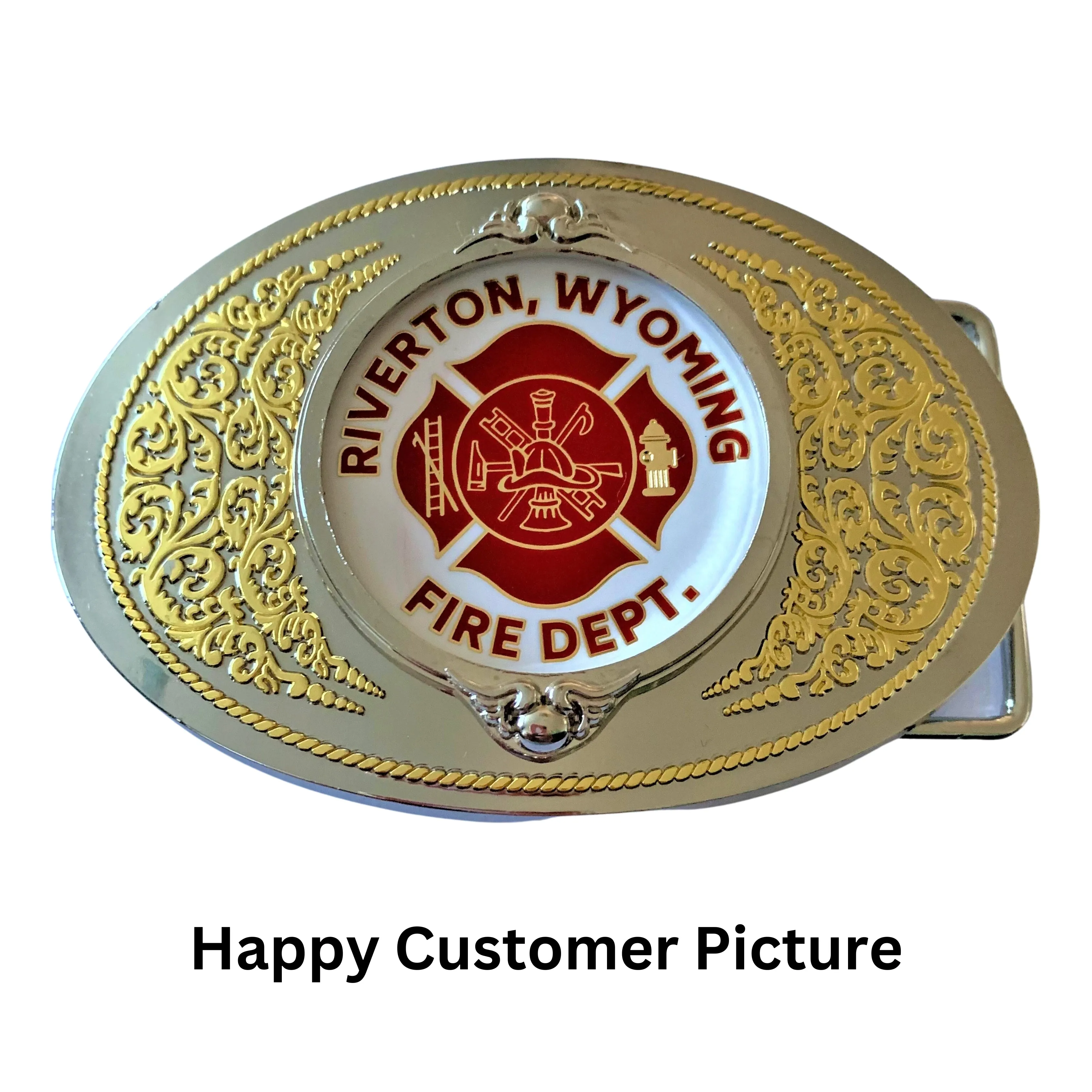 1.75 INCH Coin Holder <br> Gold and Nickel <br> Belt Buckle