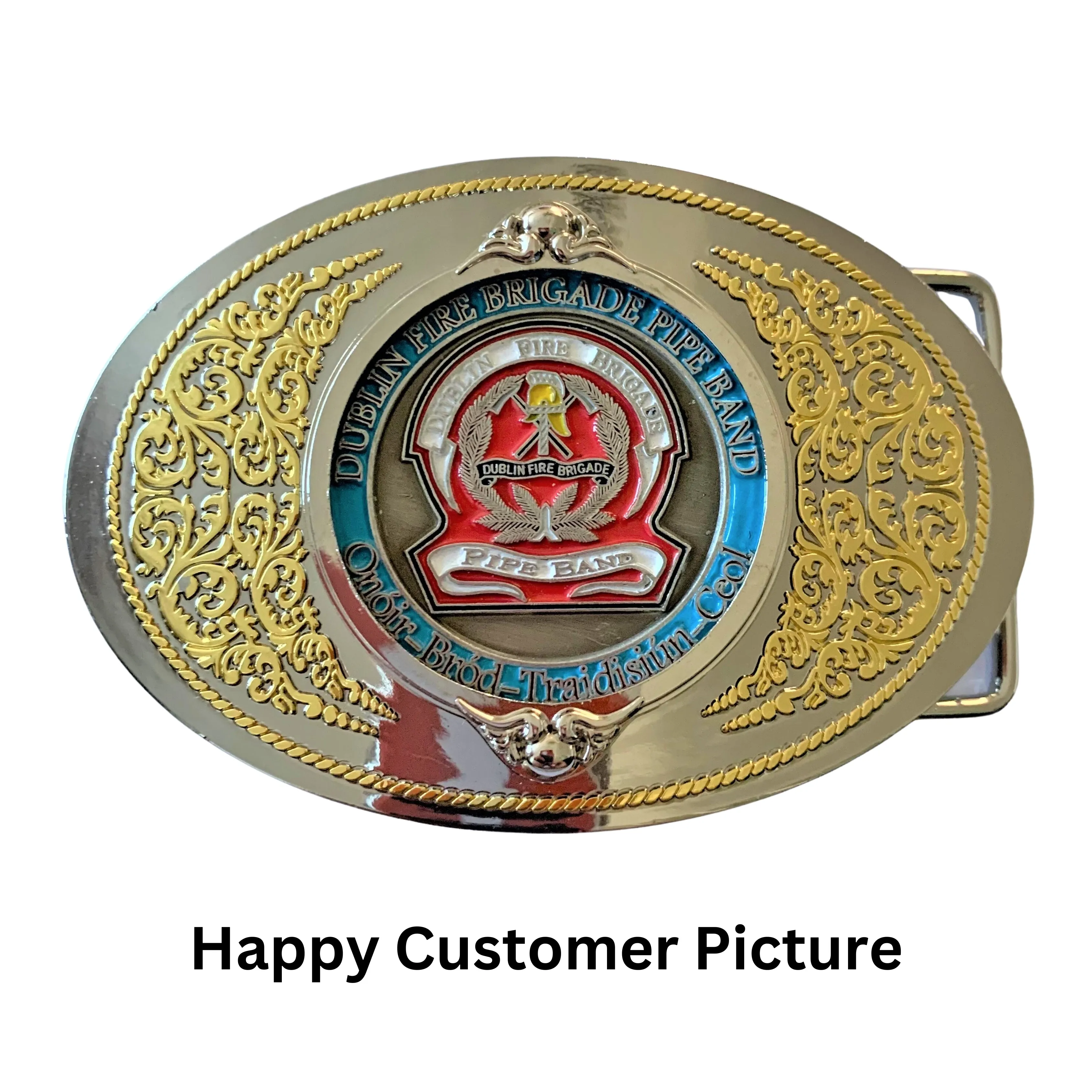 1.75 INCH Coin Holder <br> Gold and Nickel <br> Belt Buckle