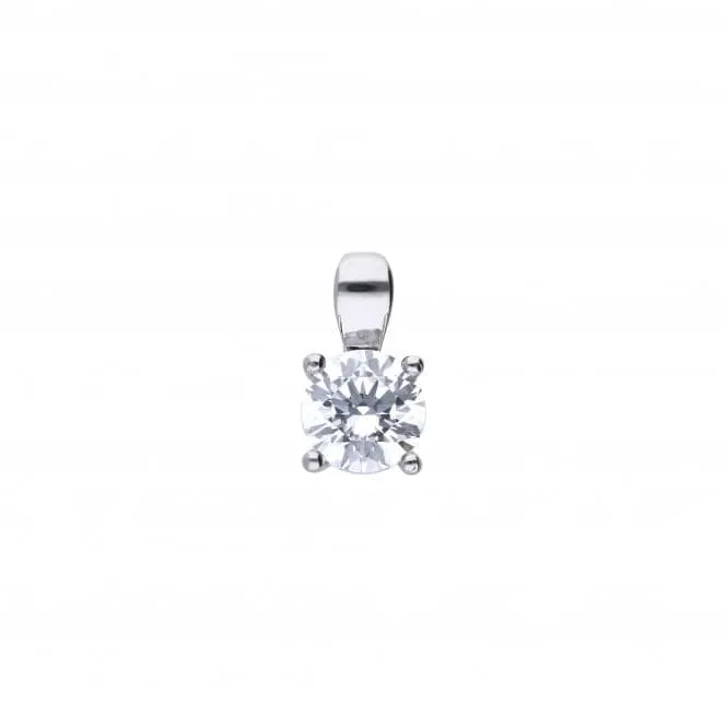 4 Claw Cubic Zirconia Solitaire 0.75ct Pendant P4918