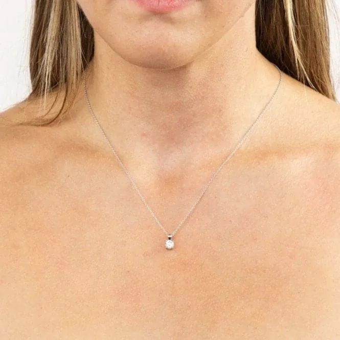 4 Claw Cubic Zirconia Solitaire 0.75ct Pendant P4918
