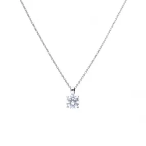 4 Claw Cubic Zirconia Solitaire 2ct Pendant P4920