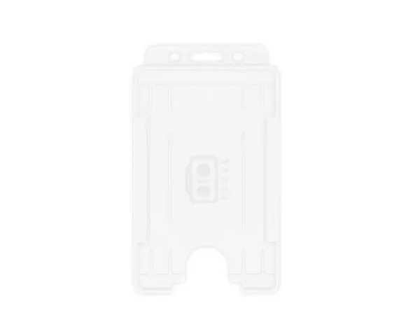 BioBadge White Open Faced Holders, Portrait - Pack of 100