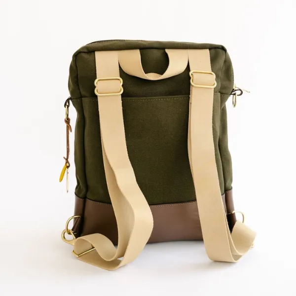 Corbin | Signature Fatigue Canvas   Brown Leather