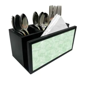 Cutlery Tissue Holder Napkin Stand -  Green Shade