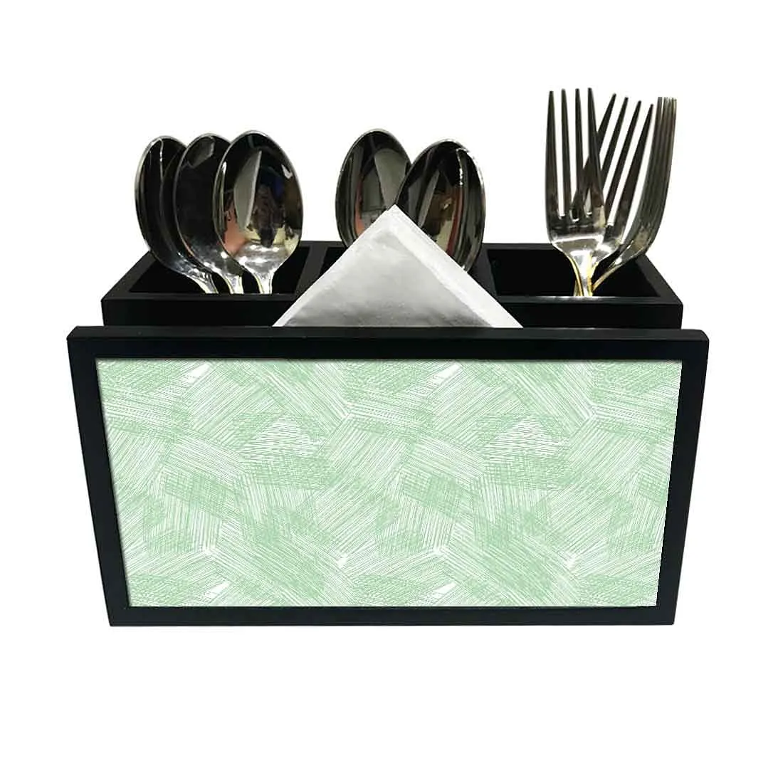 Cutlery Tissue Holder Napkin Stand -  Green Shade
