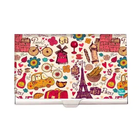 Designer Visiting Card Holder Nutcase - Paris Love Cycle