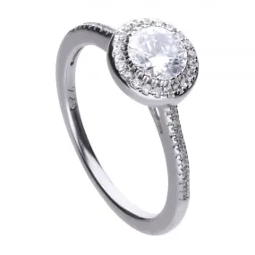 Diamonfire Silver White Cubic Zirconia Cluster Ring R3616