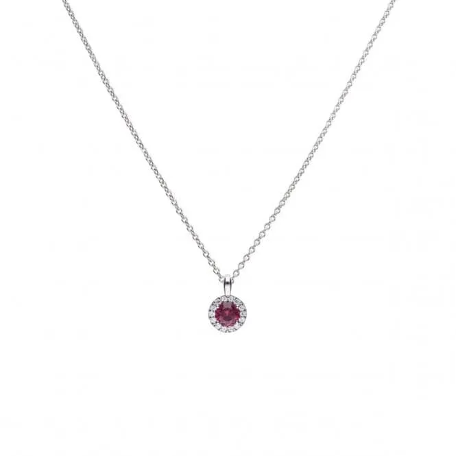 Diamonfire Silver White Zirconia Red Pendant P4625