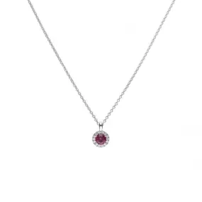 Diamonfire Silver White Zirconia Red Pendant P4625