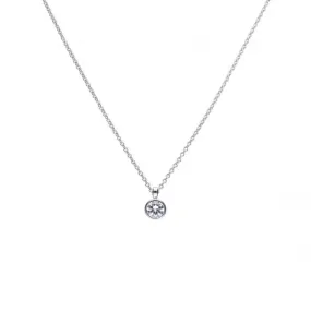 Diamonfire Silver White Zirconia Solitaire Pendant P4644