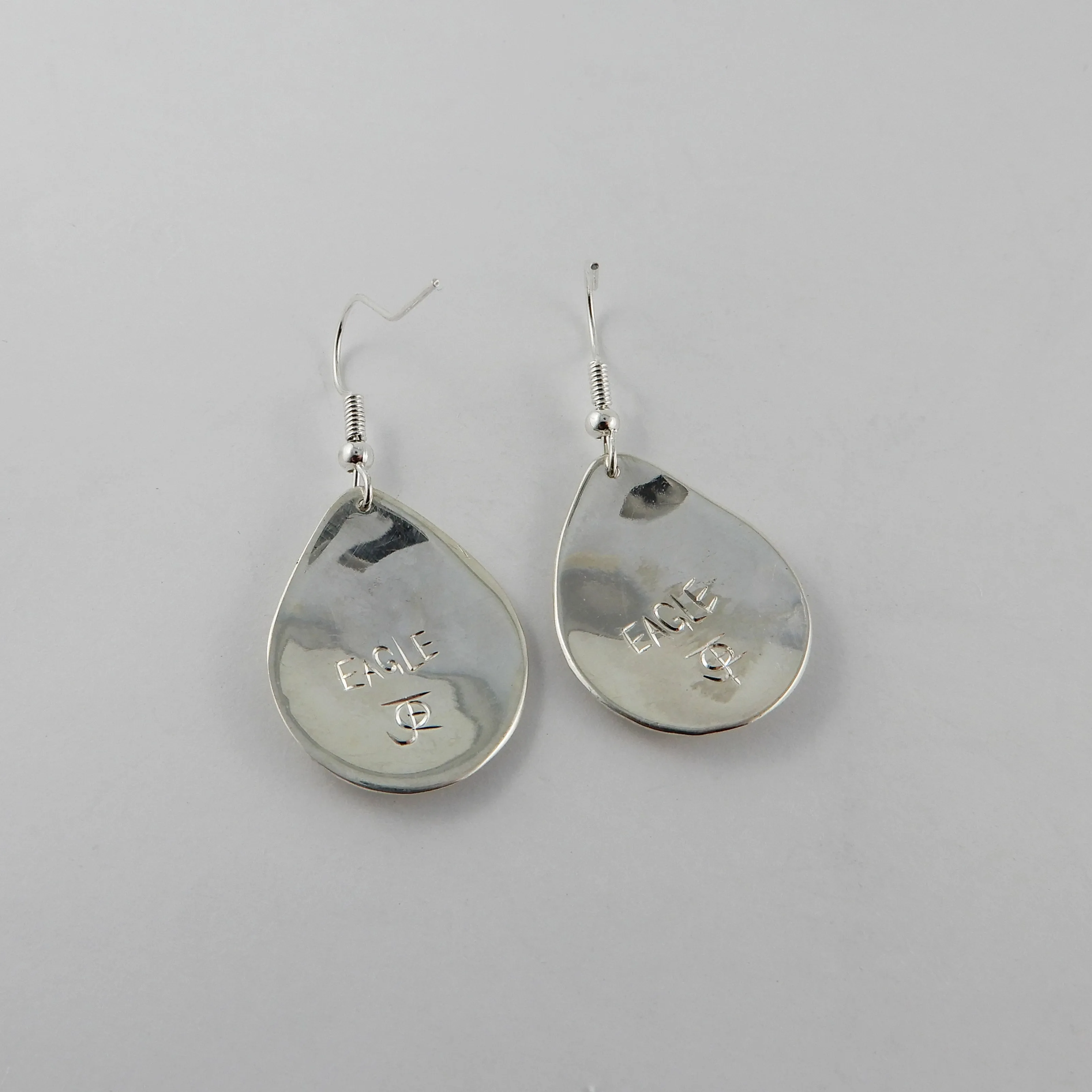 Eagle Silver and Gold Earrings