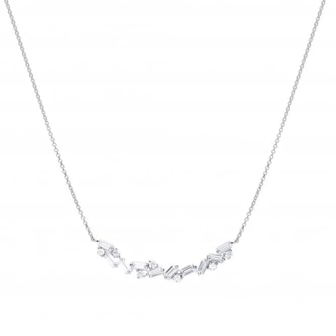 Fancy Baguette Scatter Neckace N4401