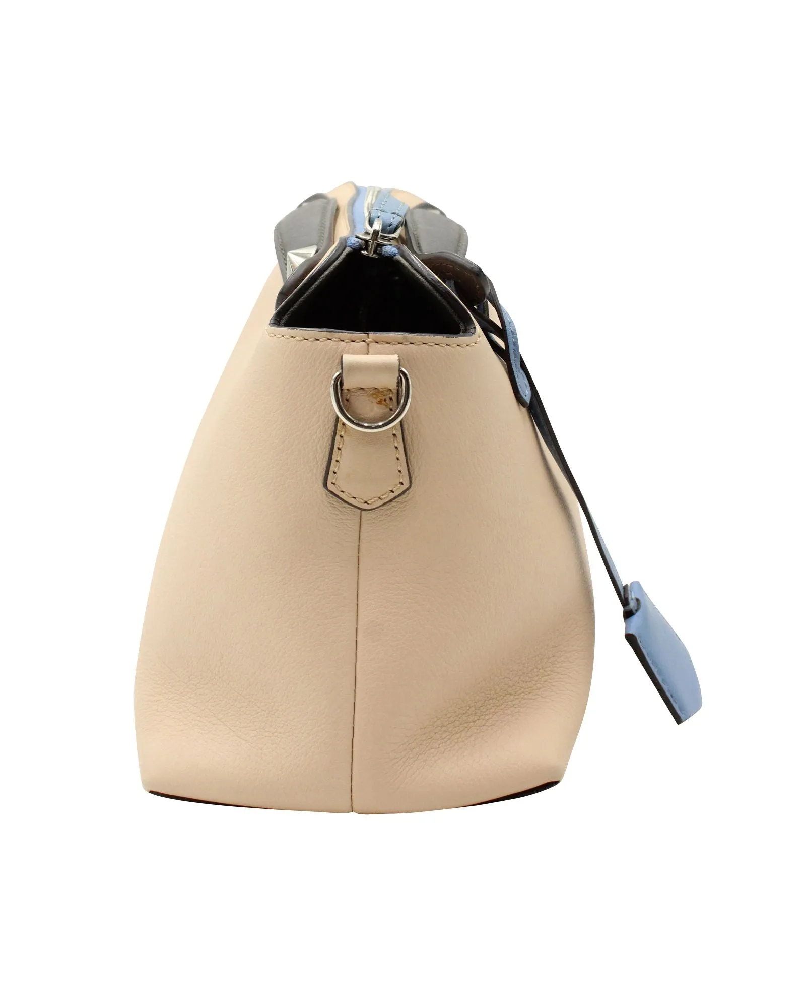 Fendi By the Way Small Bag in Peach and Blue Calfskin Leather