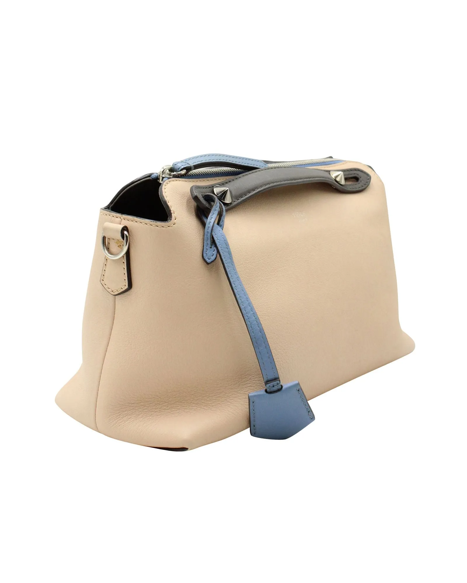 Fendi By the Way Small Bag in Peach and Blue Calfskin Leather