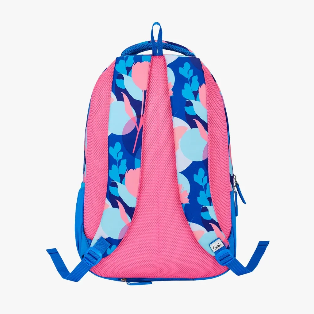 Genie Moonflower Laptop Backpack for Women/Girls, 3 Compartments, 19" Stylish and Trendy, Water Resistant and Lightweight for Office and Travelling Purpose, 36 Liters