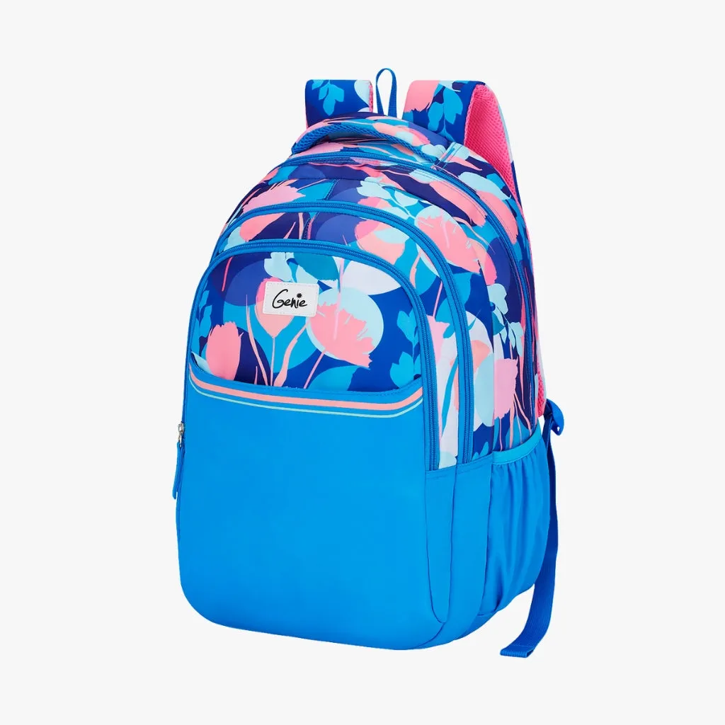 Genie Moonflower Laptop Backpack for Women/Girls, 3 Compartments, 19" Stylish and Trendy, Water Resistant and Lightweight for Office and Travelling Purpose, 36 Liters