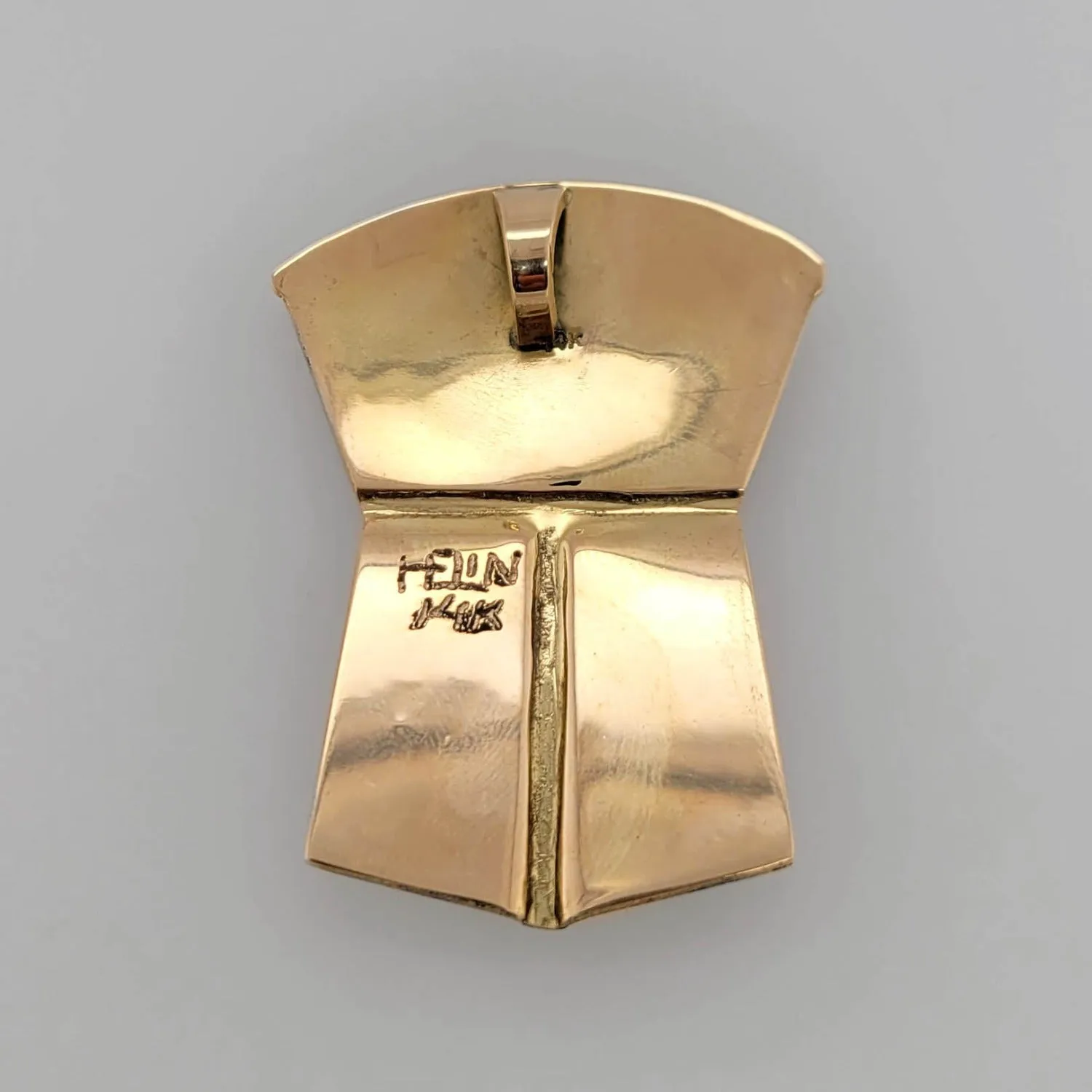 Gold Copper-shaped Eagle Pendant