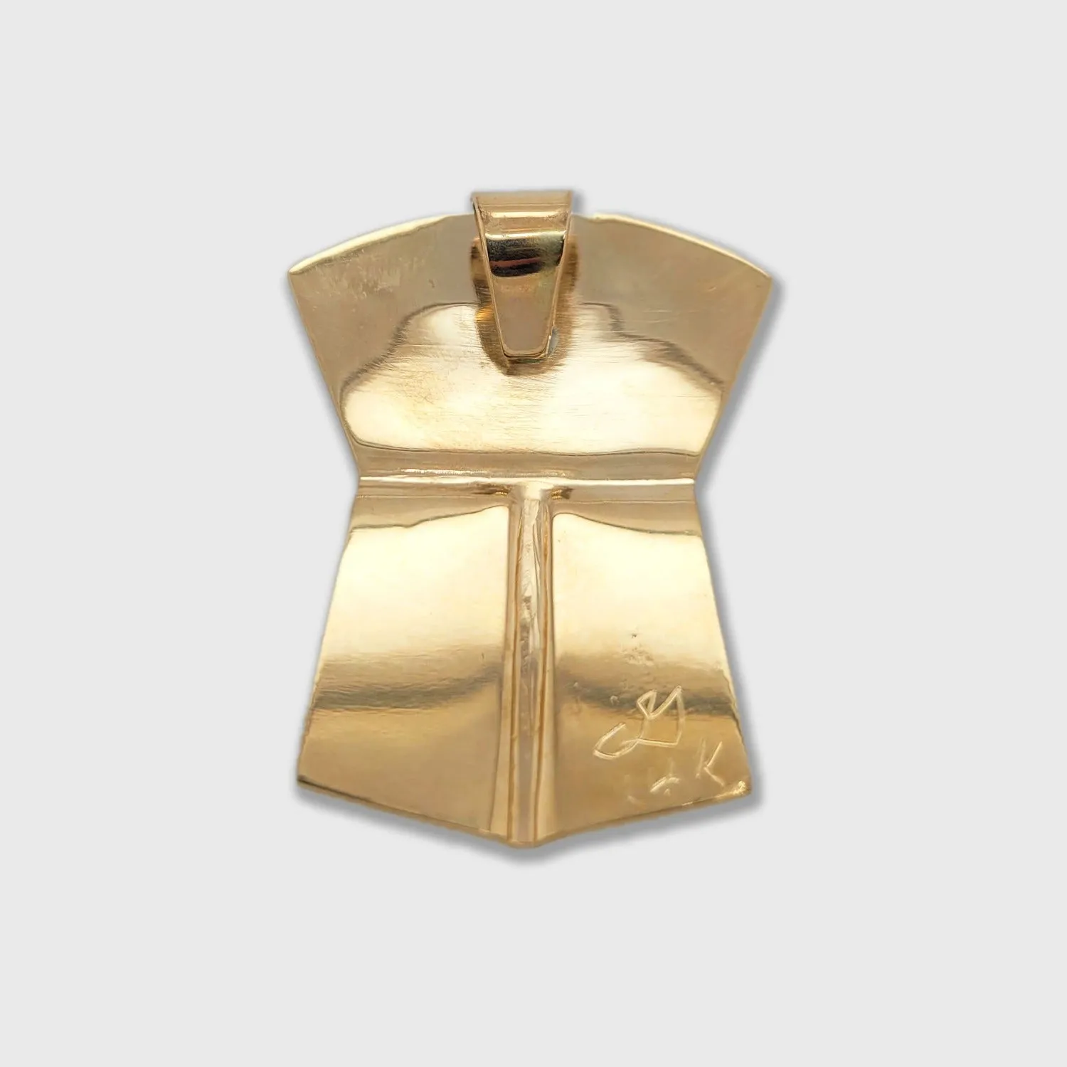 Gold Eagle Copper Pendant