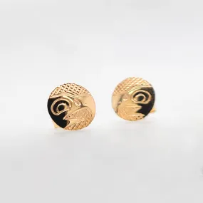Gold Eagle Stud Earrings