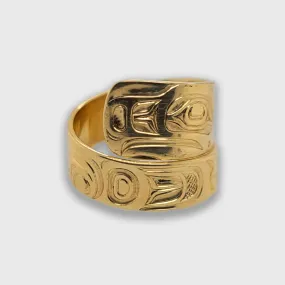 Gold Eagle Wrap Ring