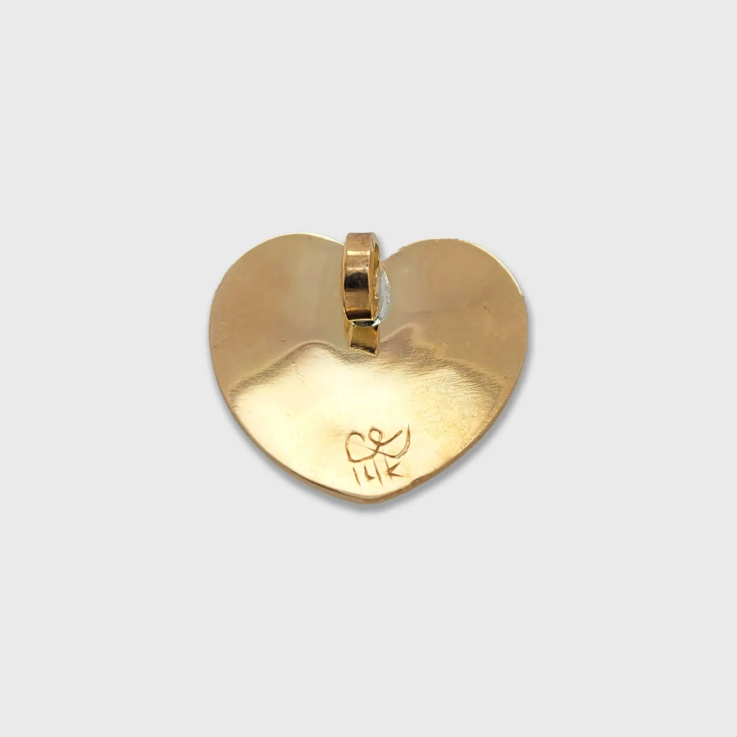 Gold Haida Eagle Heart Pendant