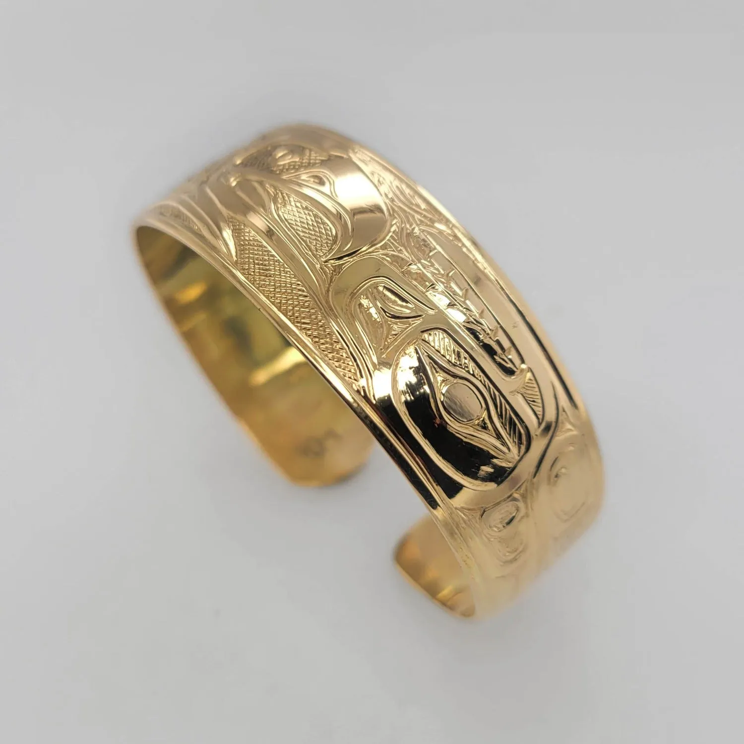 Gold Hummingbird, Eagle, & Orca Bracelet