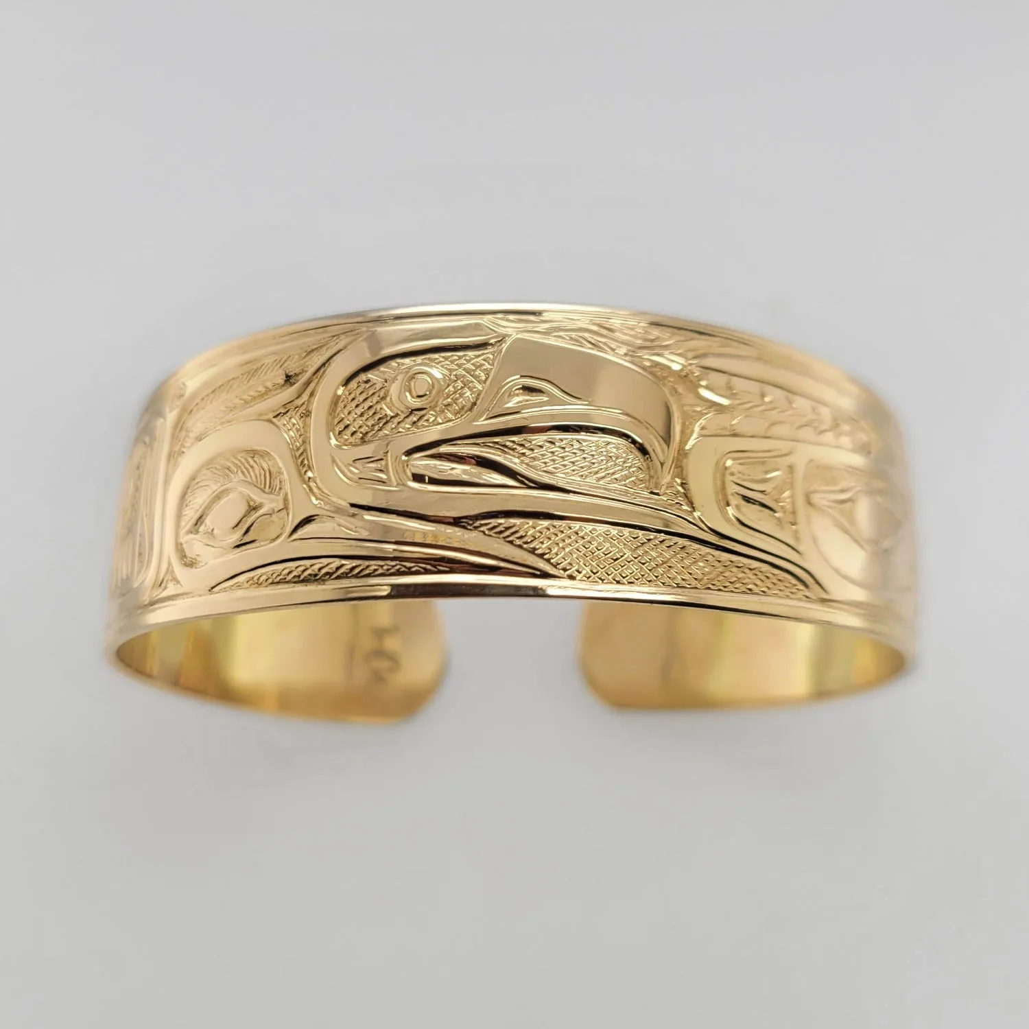 Gold Hummingbird, Eagle, & Orca Bracelet