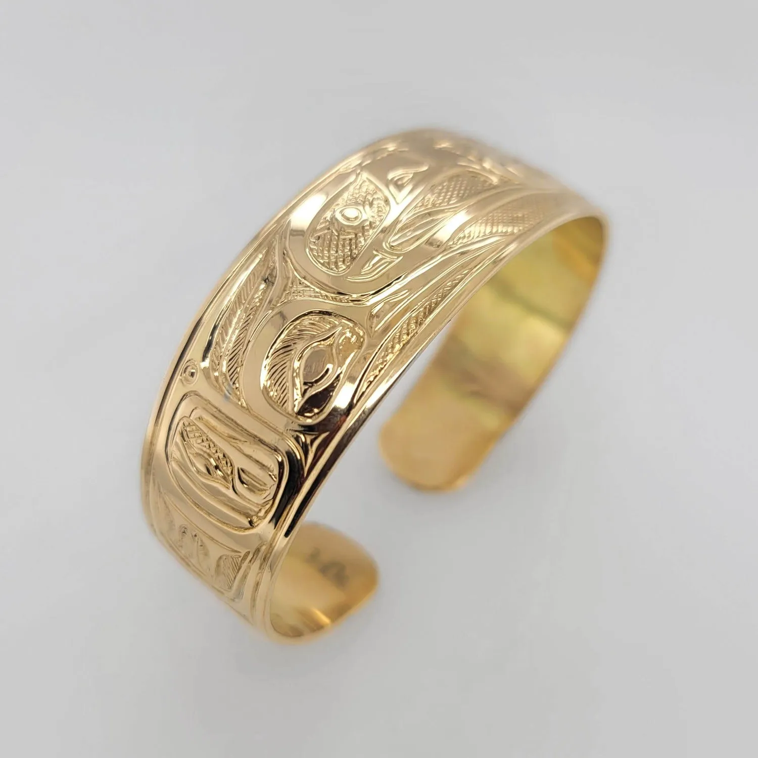 Gold Hummingbird, Eagle, & Orca Bracelet