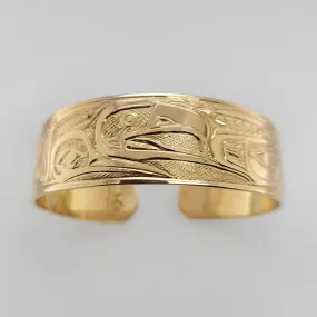 Gold Hummingbird, Eagle, & Orca Bracelet