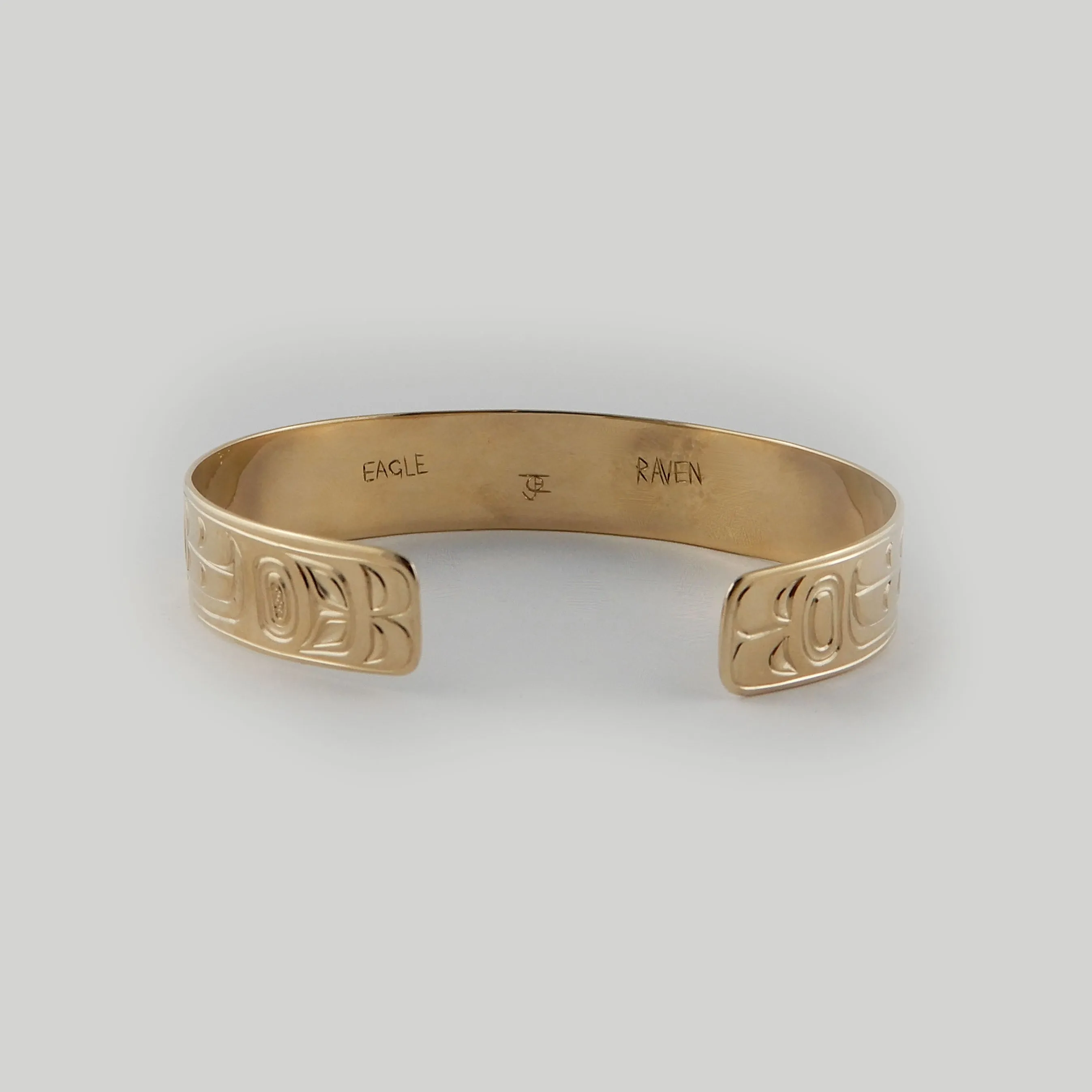 Gold Raven and Eagle Bracelet