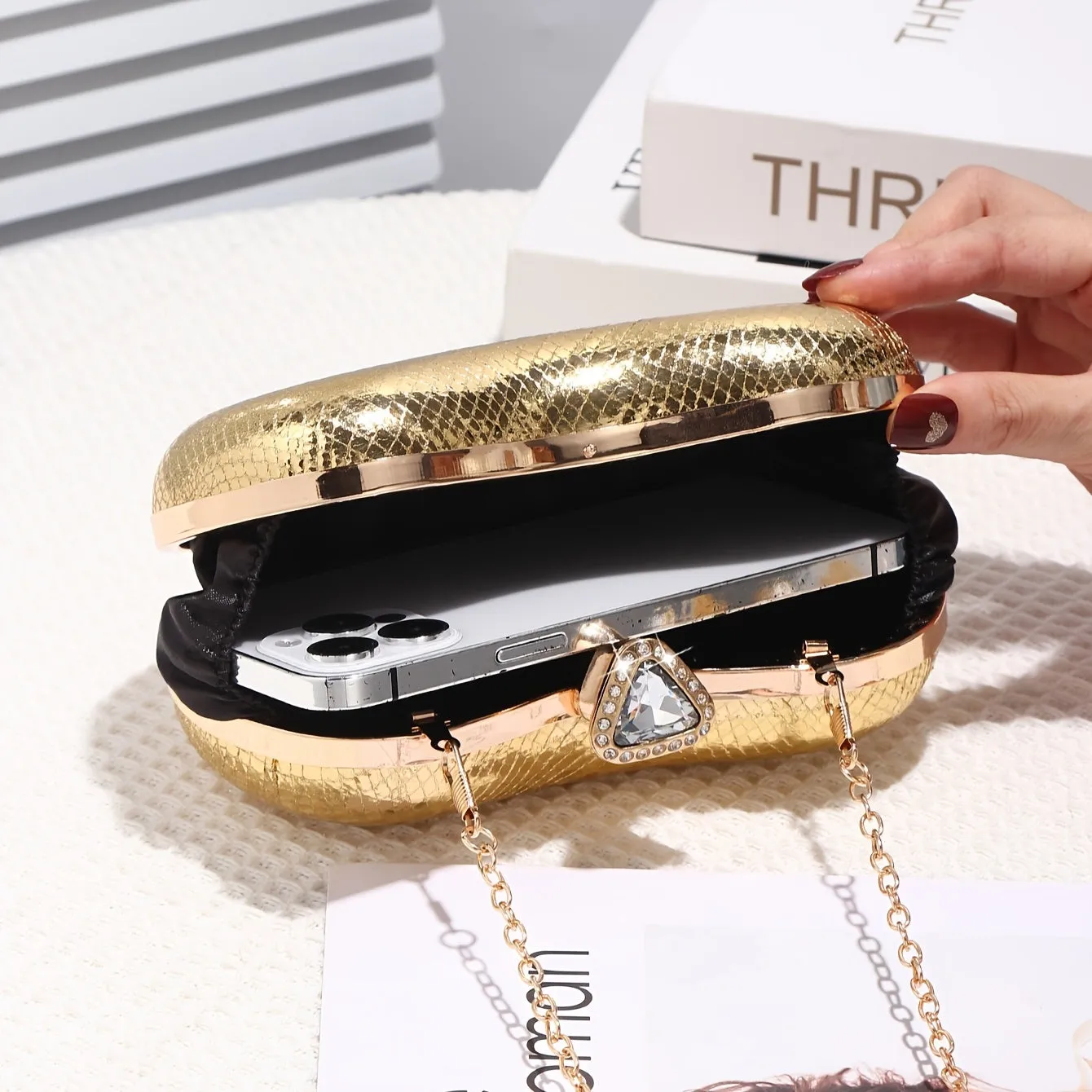 Golden Faux Clutch
