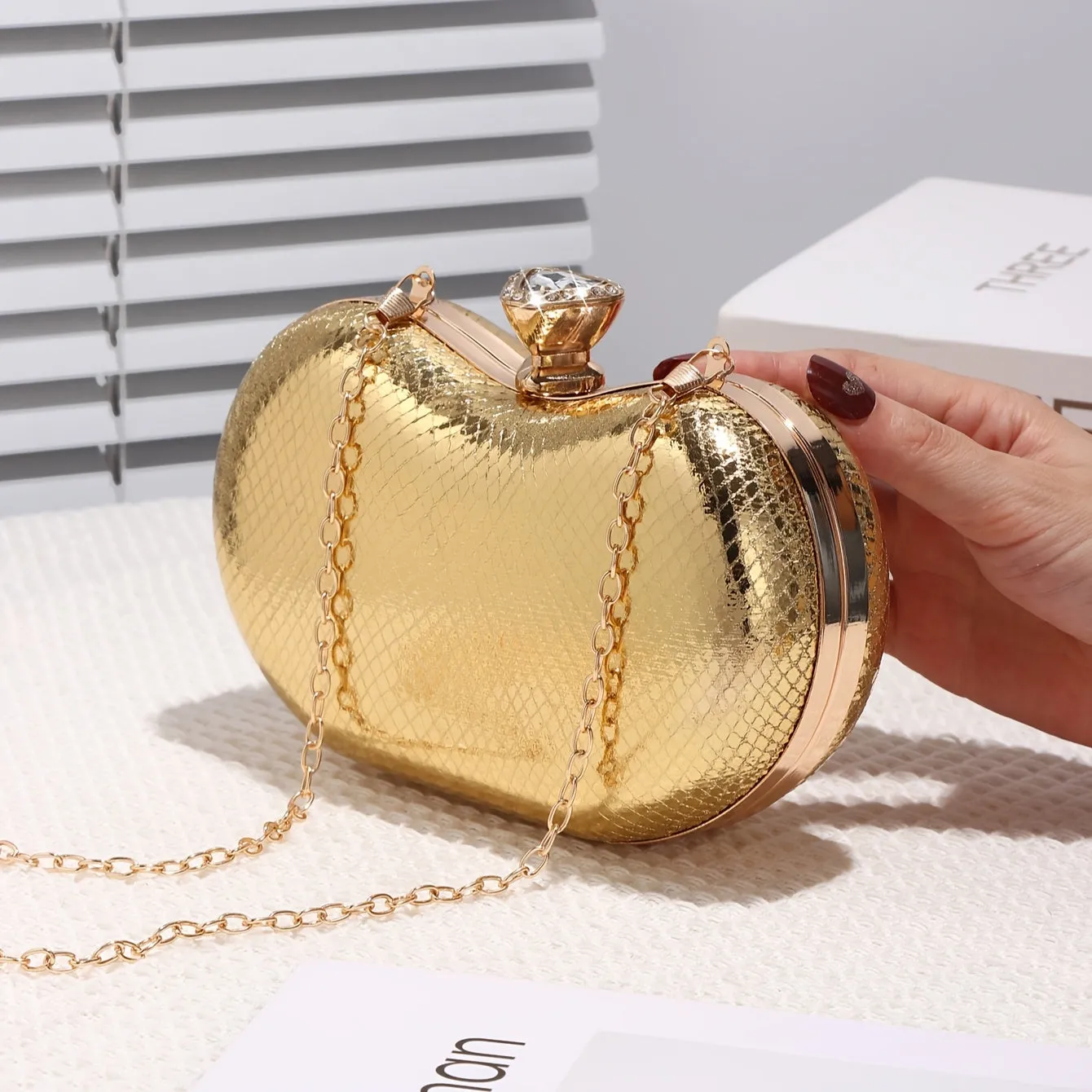 Golden Faux Clutch