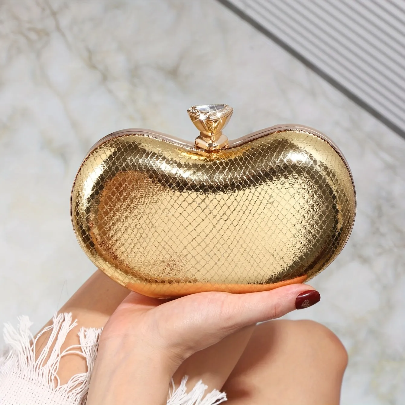 Golden Faux Clutch