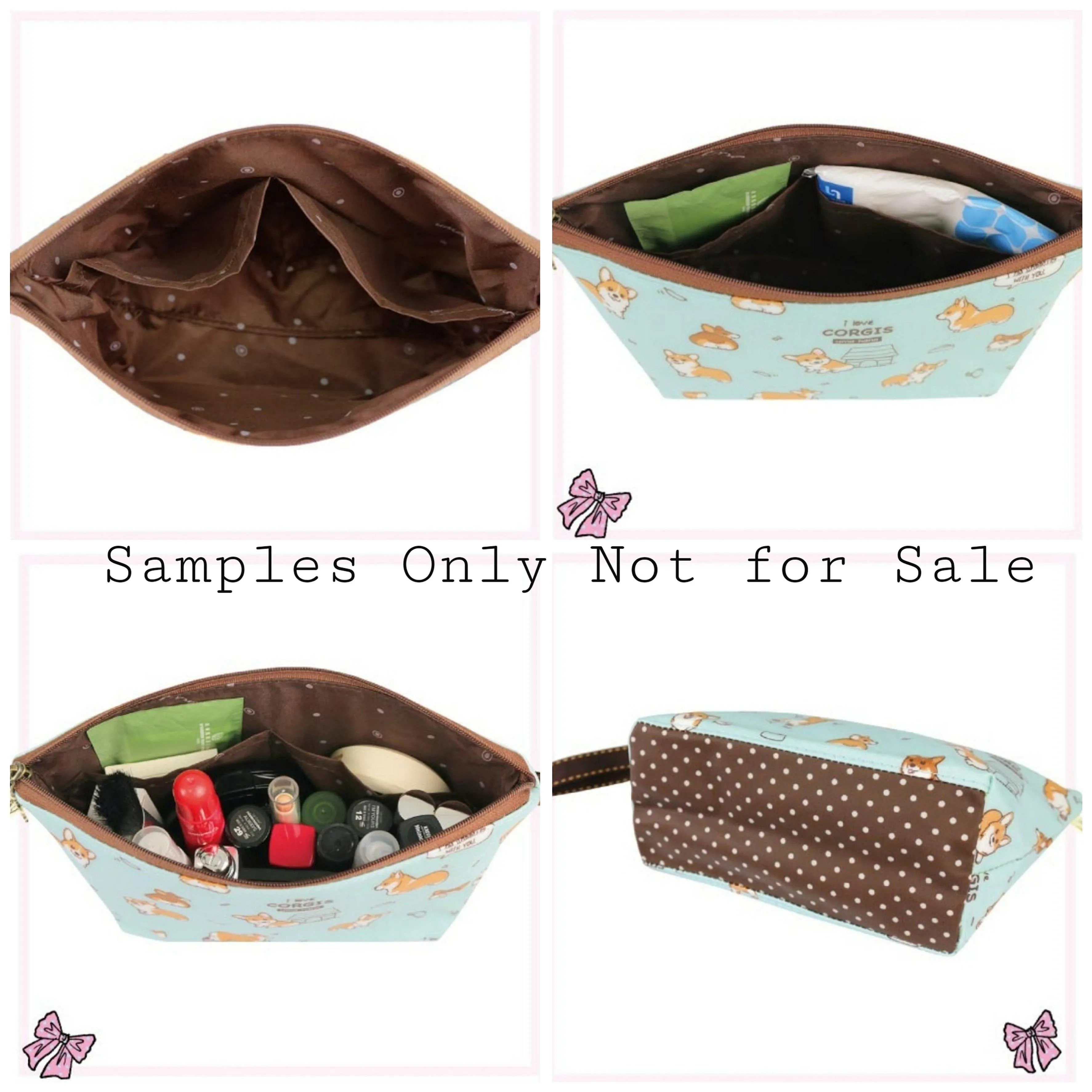 Gray Enchanted Foxes Dumpling Cosmetic Bag