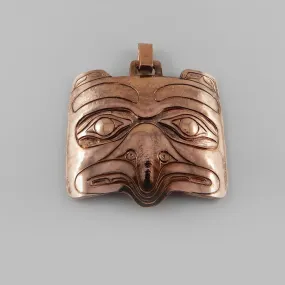 Haida Copper Repoussé Eagle Pendant