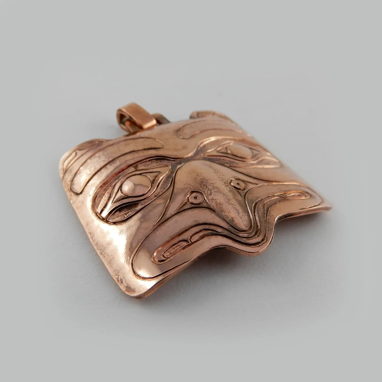 Haida Copper Repoussé Eagle Pendant