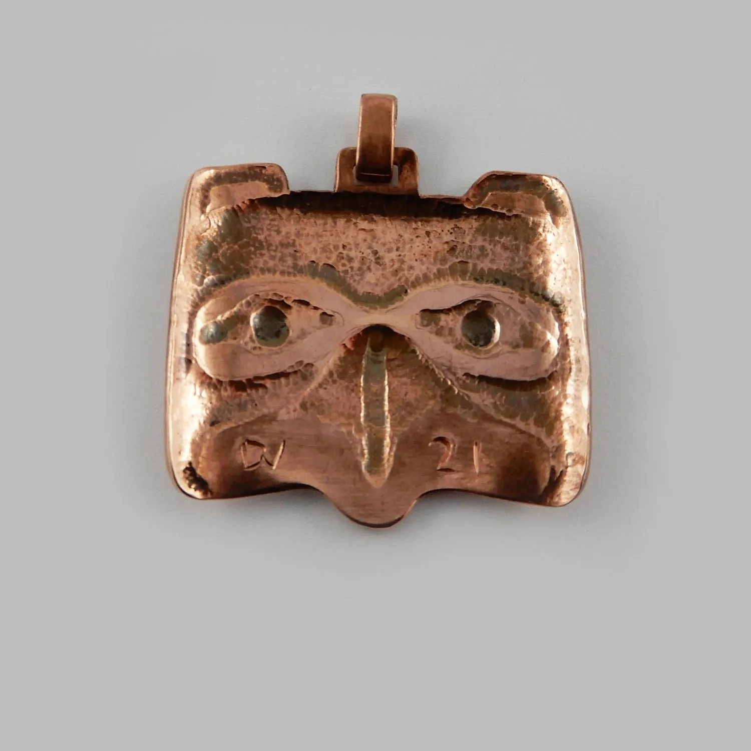 Haida Copper Repoussé Eagle Pendant