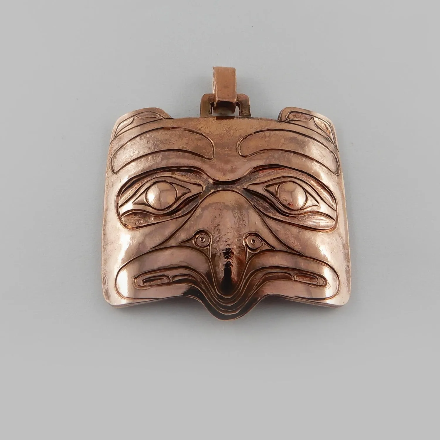 Haida Copper Repoussé Eagle Pendant