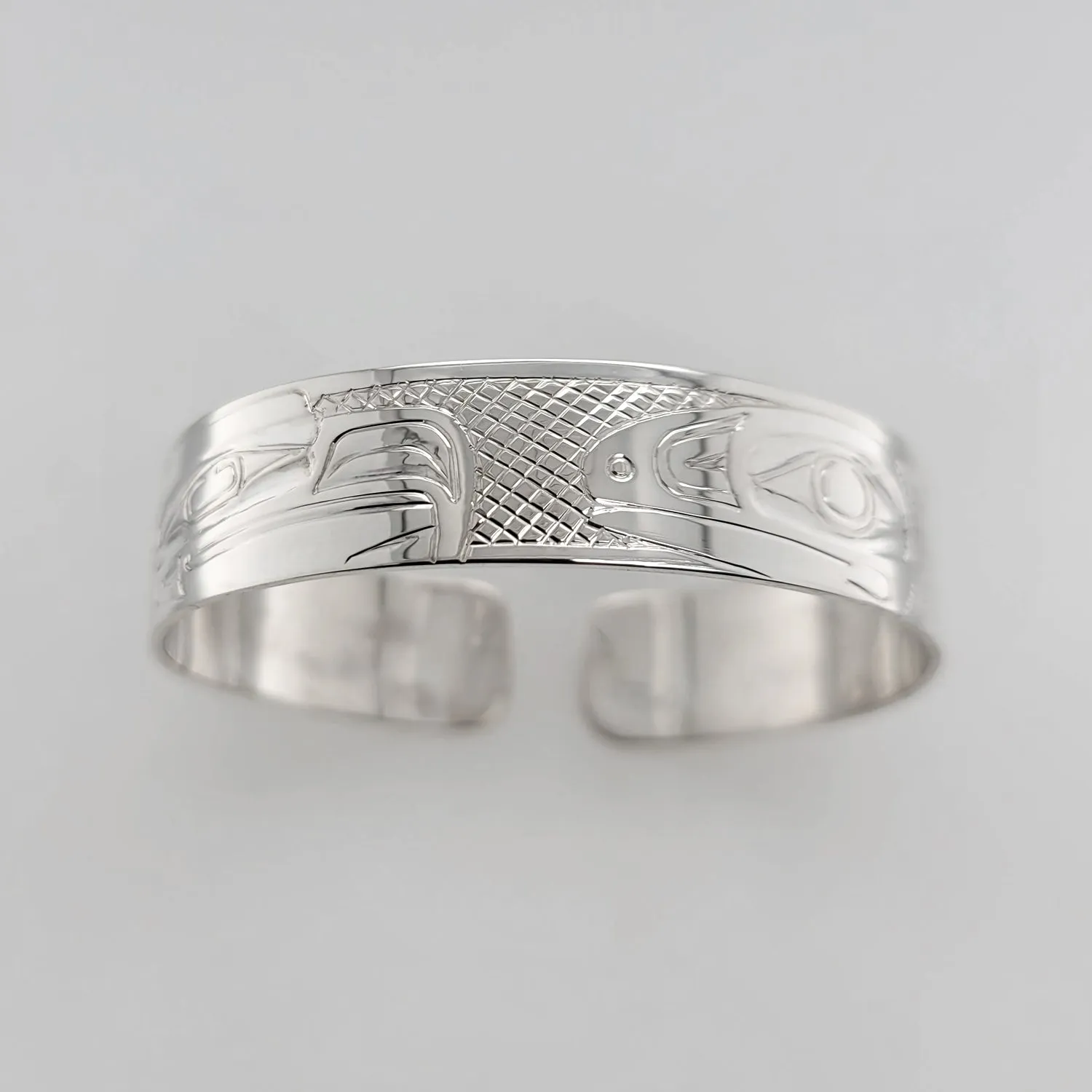 Haida Eagle & Salmon 1/2" Spirit Bracelet