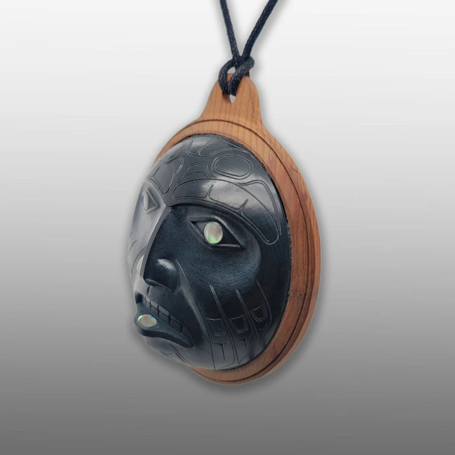 Haida Eagle Noblewoman Argillite Pendant