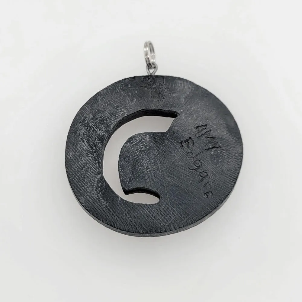 Haida Eagle Round Argillite Pendant