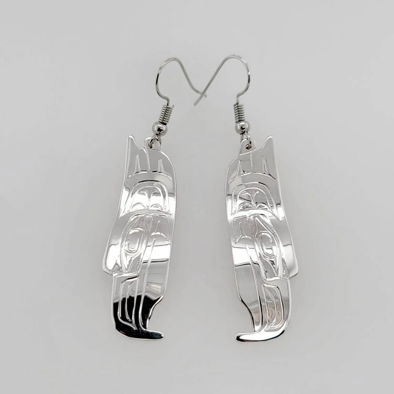 Haida Eagle Spirit Silver Earrings