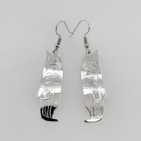 Haida Eagle Spirit Silver Earrings