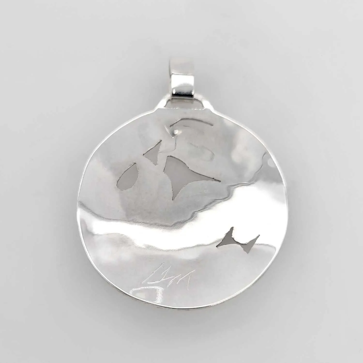 Haida Silver Eagle and Orca Pendant