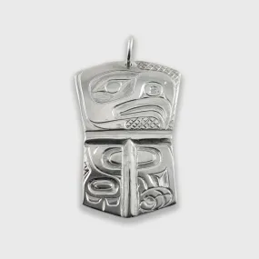 Haida Silver Eagle Copper Pendant
