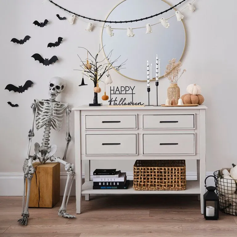 Halloween Ghost Face Dinner Candles