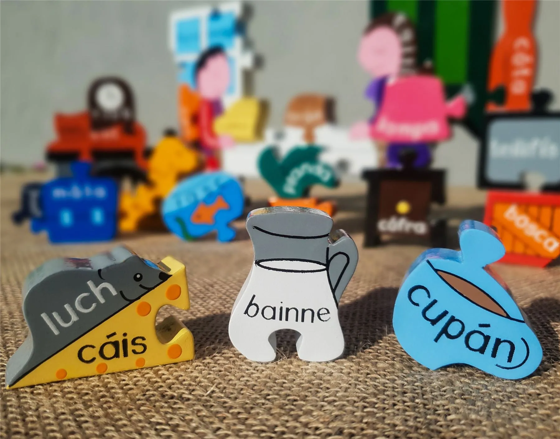 Handmade Wooden Jigsaw Puzzle - Gaelic Sa Bhaile (At Home)