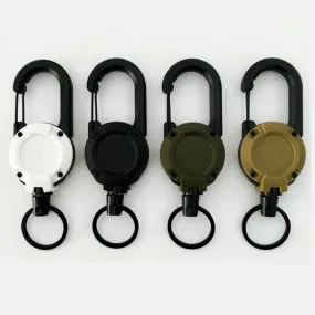 Heavy Duty Retractable Badge Reel Anti-theft Metal Easy-to-pull Buckle Rope Elastic Keychain Sporty Retractable Key Ring Tools