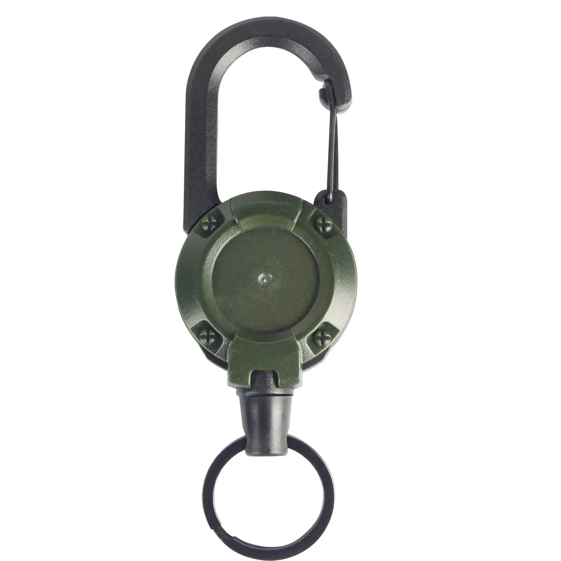 Heavy Duty Retractable Badge Reel Anti-theft Metal Easy-to-pull Buckle Rope Elastic Keychain Sporty Retractable Key Ring Tools